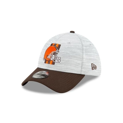 Cleveland Browns Gorra | New Era Official NFL Training 39thirty Stretch Fit Cap Mexico - Marrom